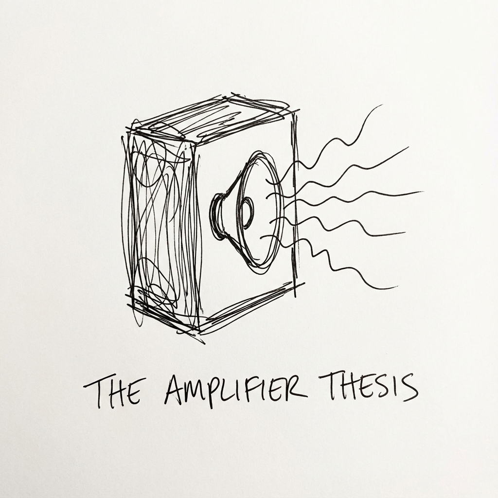 Philosophical artwork for The Amplifier Thesis